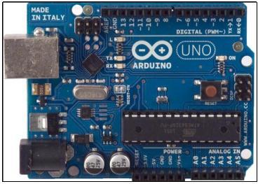 Gambar 1. Hardware Arduino Uno Minsys Pada hardware arduino terdiri dari 20 pin yang meliputi: a.