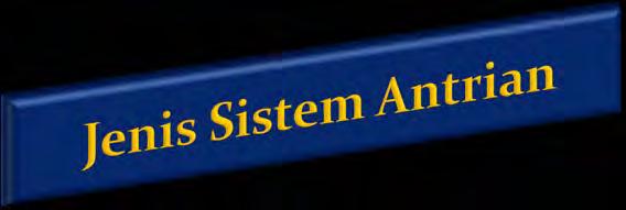 Sistem Antrian (M) Fasilitas Pelayanan (S) Pasien datang Sistem Pasien sudah dilayani M S M S Pasien datang