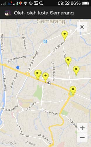 kota Semarang terdapat marker dari setiap lokasi Oleh-oleh di kota Semarang.