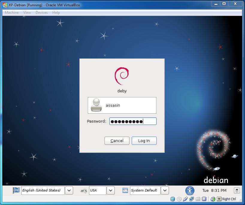 79. Ketika memilih sistem operasi Debian maka akan masuk ke desktop