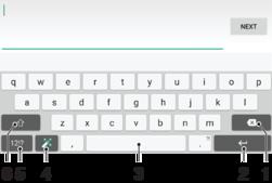 Menaip teks Papan kekunci pada paparan Anda boleh masukkan teks dengan papan kekunci QWERTY pada paparan dengan mengetik setiap huruf secara berasingan, atau anda boleh gunakan ciri input Gerak