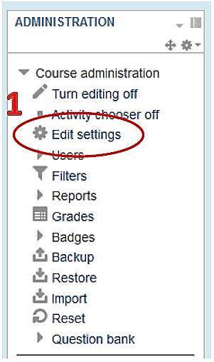 2) Pada laman Edit course settings, klik Course format.