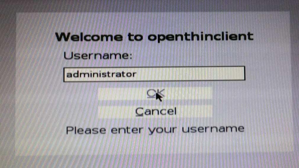 Untuk konfigurasi awal, masukan username administrator