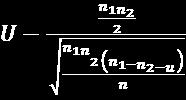 (Sugiono, 2006:252) Keterangan : n 1 = jumlah sampel kelas eksperimen n 2 = jumlah sampel kelas kontrol 1 = jumlah peringkat kelas eksperimen 2 = jumlah peringkat kelas kontrol Jika n 1 +n 2 > 20