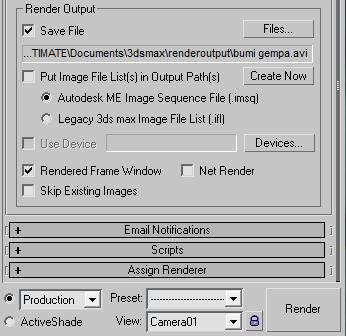 akhir pembuatan Simulation Gempa Bumi. Langkah-langkah melakukan rendering: 1. Pilih rendering pada menu bar lalu klik render setup (tekan F10 pada keyboard).