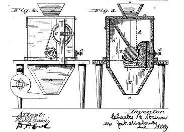 membantu kerja mata pisau utama. e) Coffee and Rice Huller oleh C.B. Brown Dipatenkan pada tanggal 21 Oktober 1879, dengan nomor paten 220698.