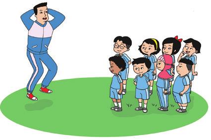 Kegiatan Inti: Ayo Berlatih Siswa ke luar kelas menuju halaman sekolah/ lapangan olahraga sekolah Siswa melakukan gerakan pemanasan dengan panduan guru.