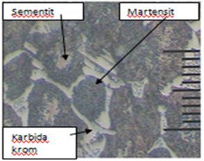 pengamatan struktur mikro spesimen diquenching