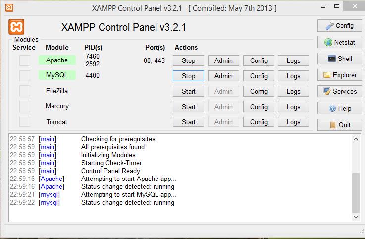 18 Gambar 2.4 Interface Xampp 2.
