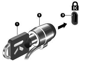Memasang kabel keamanan opsional CATATAN: Kabel keamanan dirancang untuk berfungsi sebagai alat mengatasi masalah, namun tidak dapat mencegah pencurian atau penanganan yang salah pada komputer.