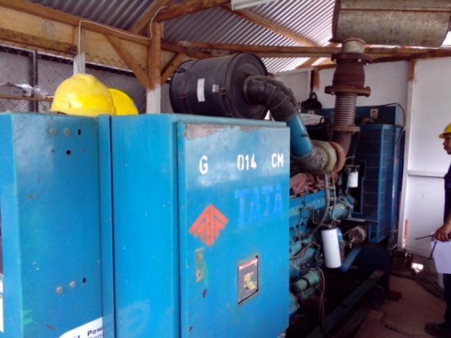 Generator yang digunakan diletakkan ditempat khusus dan dioperasikan sesuai kebutuhan proyek.