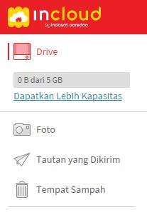 Pengaturan Penjelasan Drive Membawa Anda ke menu utama aplikasi Dapatkan Kapasitas Lebih Besar Akan membawa Anda ke halaman akun untuk mengupgrade kapasitas penyimpanan Anda menjadi lebih besar Foto