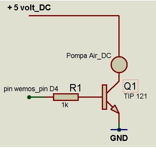 38 Dari Gambar 3.3 input data driver transistor dihubungkan ke pin D6 wemos ESP 8266. Tegangan 12 volt di hubungkan ke fan. Tegangan 12 volt di dapat dari tegangan power suplay.