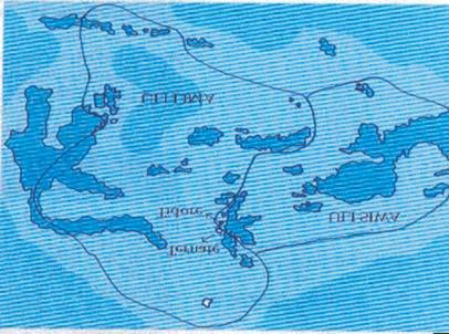 Gambar 6.24 Peta Kekuasaan Kerajaan Islam Ternate dan Tidore. (Sumber: Atlas Sejarah) Gambar 6.25 Lukisan Ilustrasi Armada Laut Ternate (Sumber: Lukisan Sejarah) Aplikasi Konsep f.