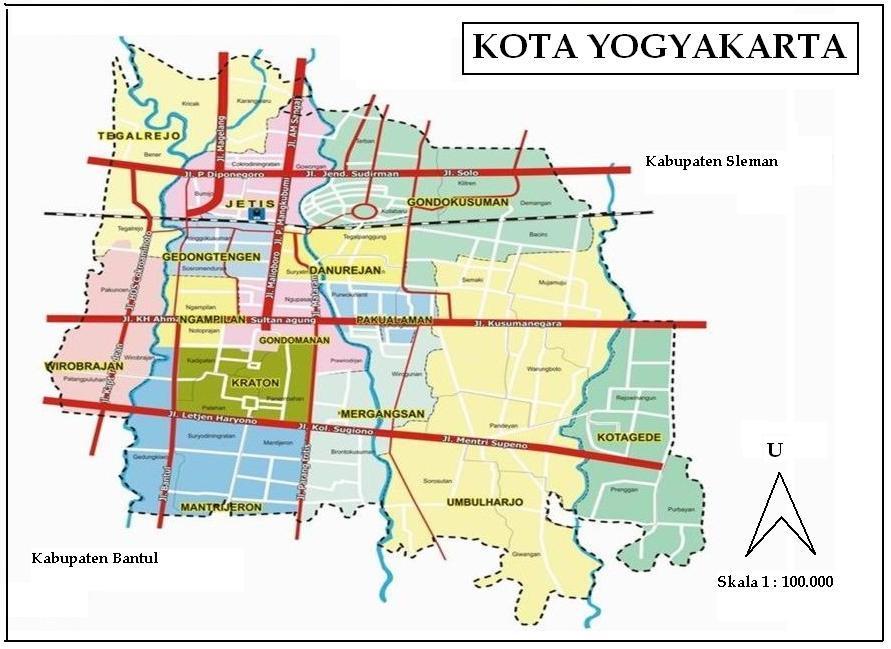 62 5. Kota Yogyakarta Kota Yogyakarta adalah salah satu kabupaten/ kota di Daerah Istimewa Yogyakarta.