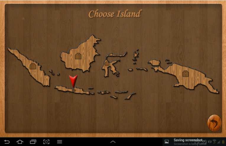 3. Layar Choose Island Gambar 4.