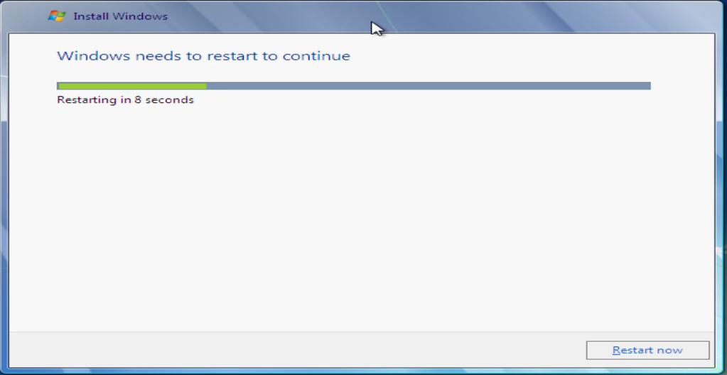 17. Apabila telah Selesai proses Installing Windows mulai dari 1). Copyng windows files; 2). Expanding Windows files (0%-100%); 3). Installing features; 4).
