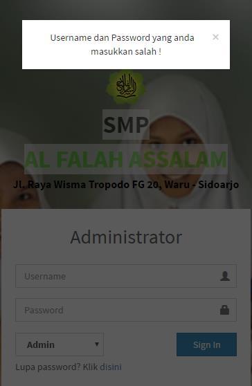 TUTORIAL SISTEM INFORMASI RAPOR ONLINE SMP AL FALAH ASSALAM Tutorial Untuk Pengguna : Super Admin Pada hak akses super admin, pengguna dapat mengelola user baru, pegawai serta pengaturan sekolah.