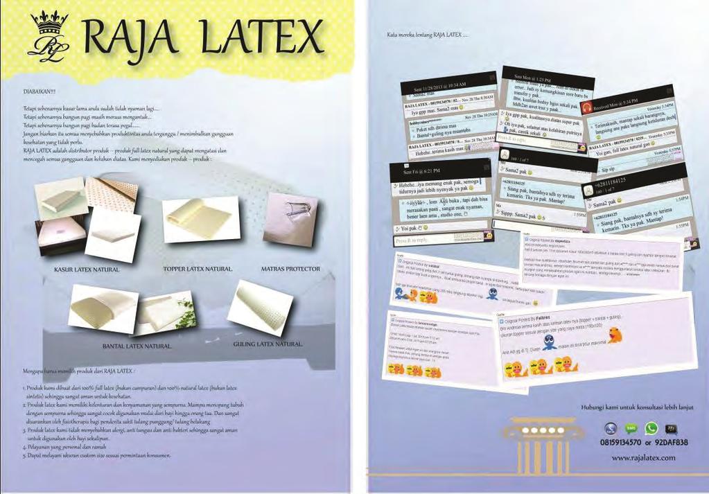 Gb. 4.4.2 brosur 2 halaman Raja Latex Desain company profile Karya Printing 1.
