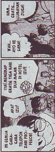 4 Contoh Praanggapan pada Komik Detektif Conan Edisi 8 Conan Edogawa (Shinichi yang badannya mengecil karena racun), Ran (Kekasih Sinichi), dan Paman Kogoro Mouri (Ayahnya Ran) mendapat tawaran dari