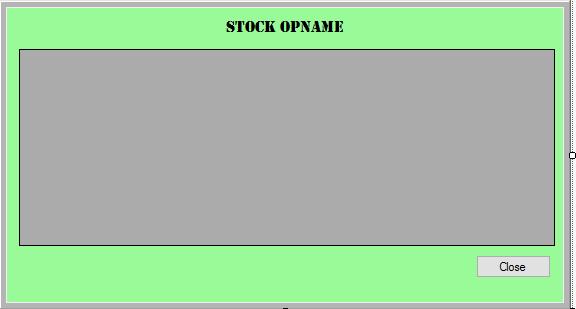 50 6. Form Stock Opname Laporan barang dengan stock minimal berfungsi untuk melihat barang apa saja yang sudah hampir habis. Dengan adanya laporan ini maka pihak UD.