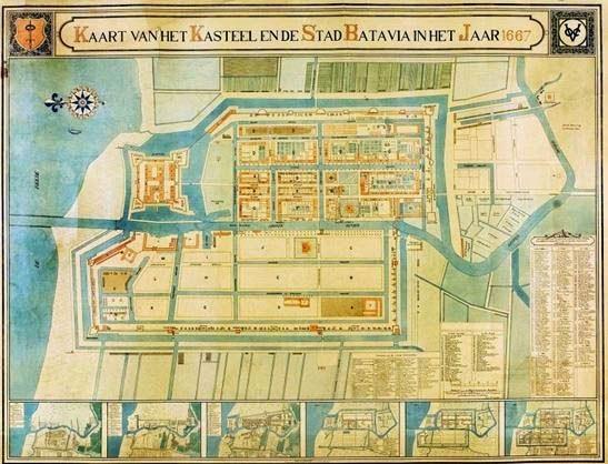 Peta Batavia 1667 Pada tahun 1782, di Semarang dibuka sekolah untuk mendidik tenaga teknik.