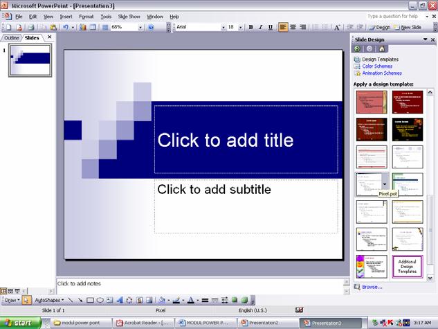 Slide Presentation dengan Template 4.