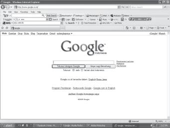Gambar 5.4 Situs pencari Google E.