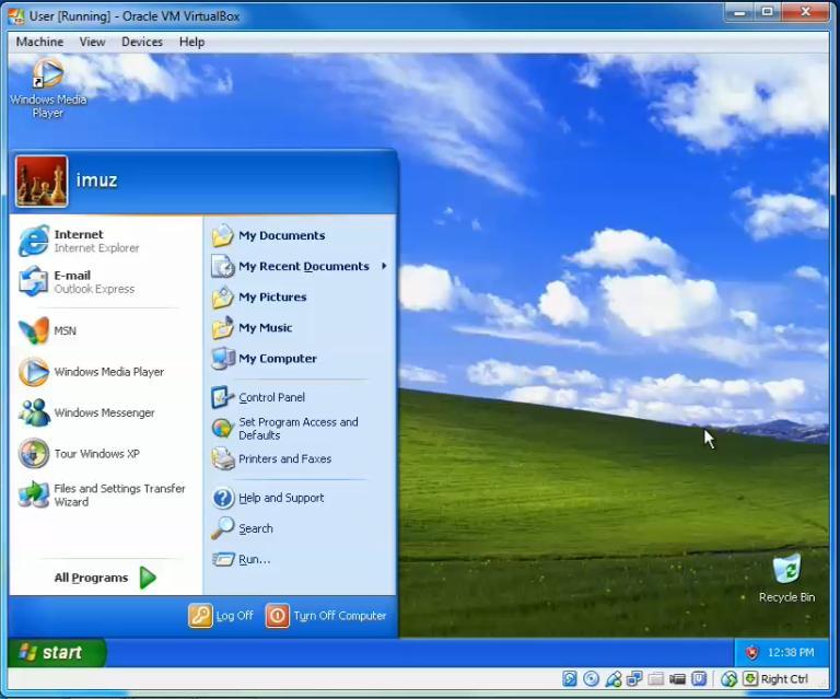 55 diinstall. Gambar 4.22Tampilan awal Windows XP Pada Gambar 4.22 adalah tampilan awal pada windows xp yang telah 4.2.2 CloningOperating System Simulasi ini membutuhkan 8 MikrotikOS dan 8Windows XP.