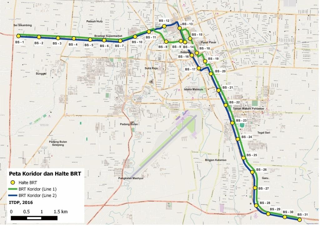 di Kota Medan. Diharapkan dengan pembangunan Sistem Angkutan Massal jenis BRT ini, sistem transportasi Kota Medan dapat berjalan dengan baik.