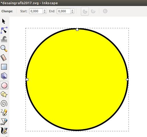 Pertemuan 11 Inkscape tahun ajaran 2017 Membuat Icon Pikachu Pada pertemuan ini kita akan membuat icon sederhana Pikachu dengan hanya menggunakan Circle Tool saja.