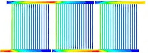 Tabel 4 Nilai koefisien heat transfer pada susunan tube Kecepatan Udara 20 m/s Kapasitas Lube oil 30 gpm 50 gpm 74 gpm Koefisien Heat Transfer (W/m 2.