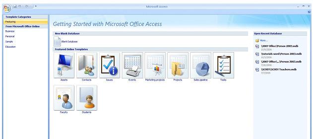 PELAJARAN PERTAMA PERKENALAN MS ACCESS 2007 Microsoft Access adalah paket software database.
