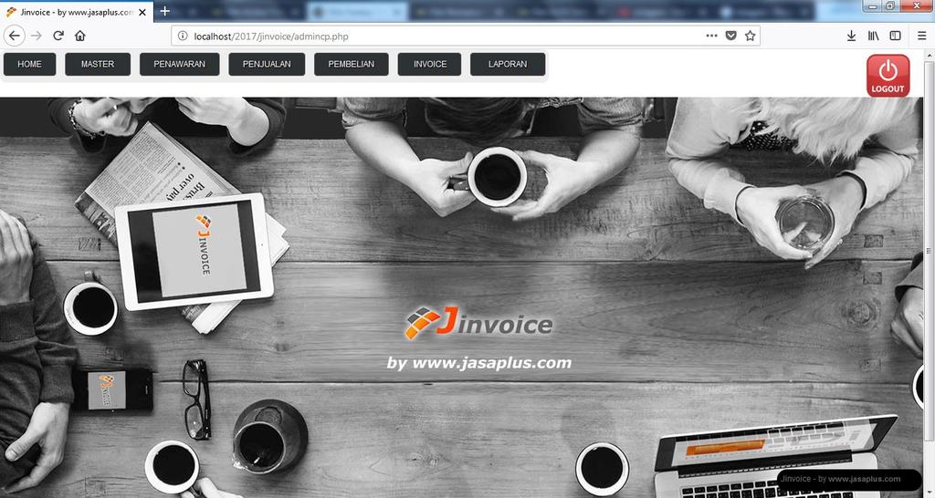 Jika Anda berhasil masuk ke sistem maka akan tampil halaman utama jinvoice. 3.