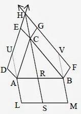 = (pandang segitiga ACB dan ABC) Sehingga akan diperoleh BC 2 + AC 2 = AB(A B + AB ) Apabila sudut C siku-siku maka A = B dan Teorema Pythagoras terpenuhi. 16.