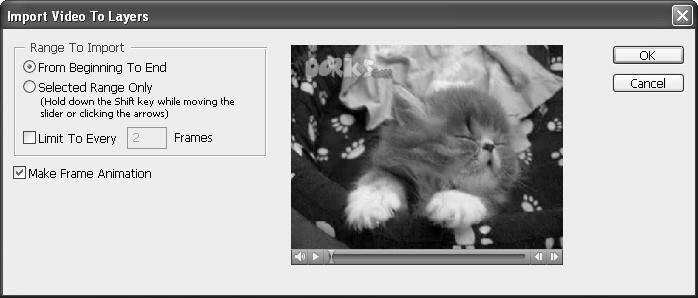 Gambar 1.3 Mengklik Tombol OK di Kotak Dialog Import Video to Layers 5.
