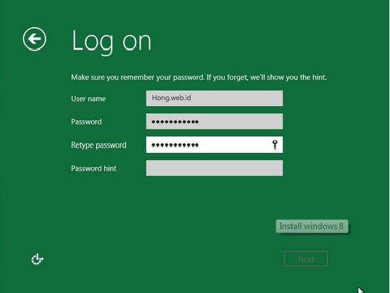 Anda dapat memilih Local account untuk membuat Username dan Password untuk login ke Windows Anda.