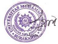pada tanggal 16 April 2013 dan dinyatakan telah memenuhi syarat untuk diterima Surakarta, April 2013 Penguji I : Muwakhidah, SKM., M.