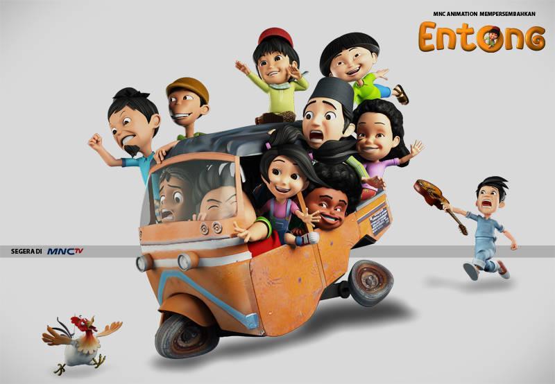 Gambar 1.2. Si Entong (MNC TV, 2013) Rini Sugianto (KOMPAS.Com, 2011) juga mengungkapkan lebih jauh bahwa sebuah film animasi adalah sebuah proses produksi.