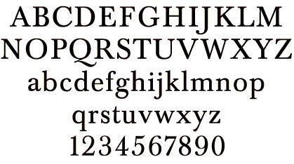 org/tuesday-typeface-goudy-old-style/ (Desember 2016) Transitional Karakteristik umum dari huruf-huruf Transitional sebagai berikut : - Serif berukuran kecil dengan