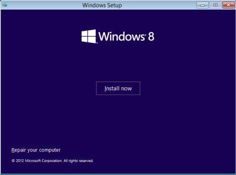 Anda akan diminta untuk memasukkan kunci produk yang diperlukan untuk mengaktifkan instalasi Windows 8.