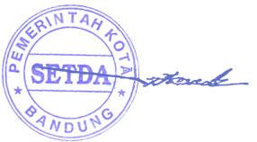 14 KELIMA : Keputusan Wali Kota ini mulai berlaku pada tanggal ditetapkan. Ditetapkan di Bandung pada tanggal 2 Januari 2018 WALI KOTA BANDUNG, TTD.