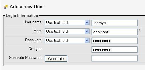 Isilah form yang dibutuhkan, antara lain: - User name : user database wordpress,