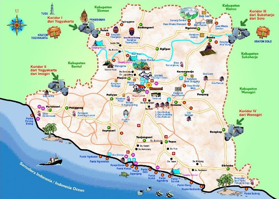 Tata Ruang Wilayah Kabupaten Gunungkidul tahun 2010-2030, menetapkan rencana kawasan peruntukkan wisata yang meliputi kawasan wisata alam, kawasan desa wisata, kawasan wisata budaya dan kawasan minat