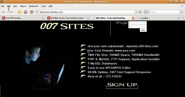 Sebagai contoh buka alamat situs http://www.007sites.