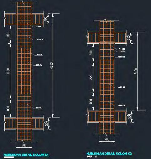 DIMENSI KOLOM ATAS Direncanakan : Mutu beton Fc 30 mpa
