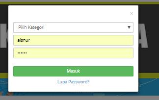 Kemudian pilih kategori, user name, password, lalu klik masuk h. Jika Anda berhasil daftar dan login maka akan muncul tampilan Edit profil yang berisi ucapan selamat telah berhasil mendaftar.