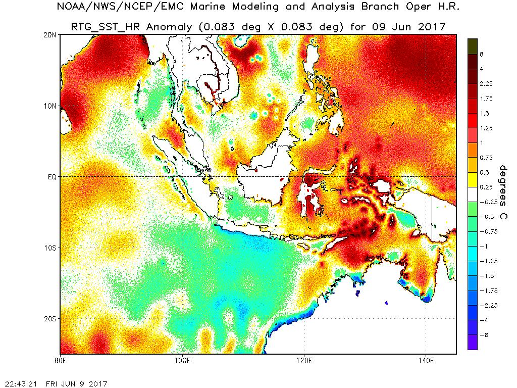I. INFORMASI KEJADIAN Pada tanggal 09 Juni 2017 sekitar pukul 18.00 WIT - 21.00 WIT (09.00 UTC - 12.00 UTC) Telah terjadi hujan lebat di wilayah desa Amahai dan sekitarnya, Kabupaten Maluku Tengah.