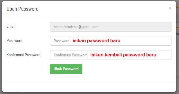 Gambar 9. Proses Ubah Password Portal 3.