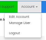 2. Menu Manage User Menu Manage Account digunakan untuk mengelola akun lain mulai dari menambah, edit, dan menghapus akun yang diperbolehkan masuk kedalam Content Management System (CMS).